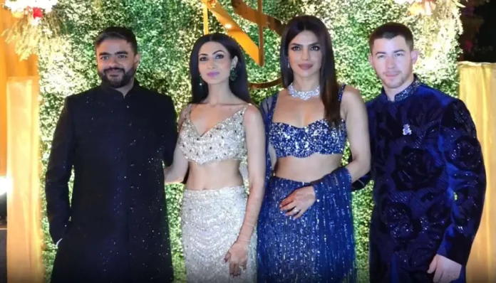 Priyanka Chopra and Nick Jonas at Sangeet Ceremony