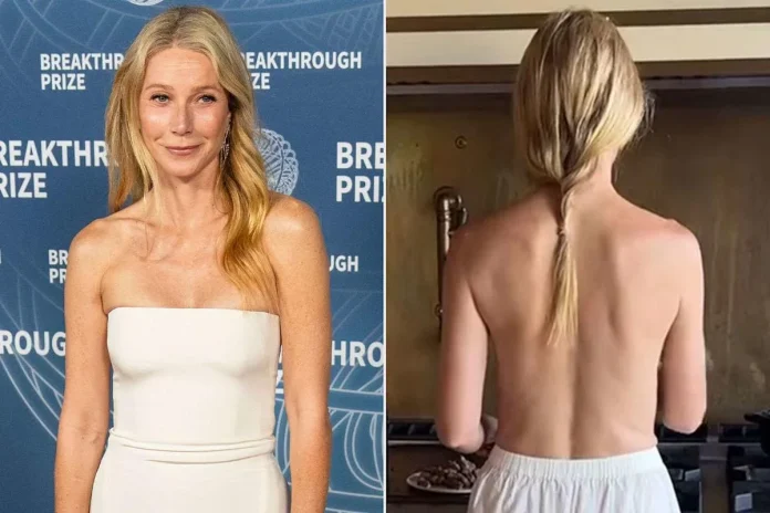 Gwyneth Paltrow topless while cooking boyfriend breakfast Gwyneth Paltrow topless while cooking boyfriend breakfast