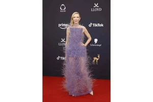 Cate Blanchett Stuns in Feathered Dress, Redefines Red Carpet Style