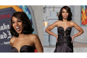 Kerry Washington Stuns in Daring Red Carpet Gown with Slit