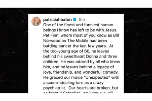 Patricia Heaton Mourns Pat Finn: ‘The Middle’ Star Dies at 60